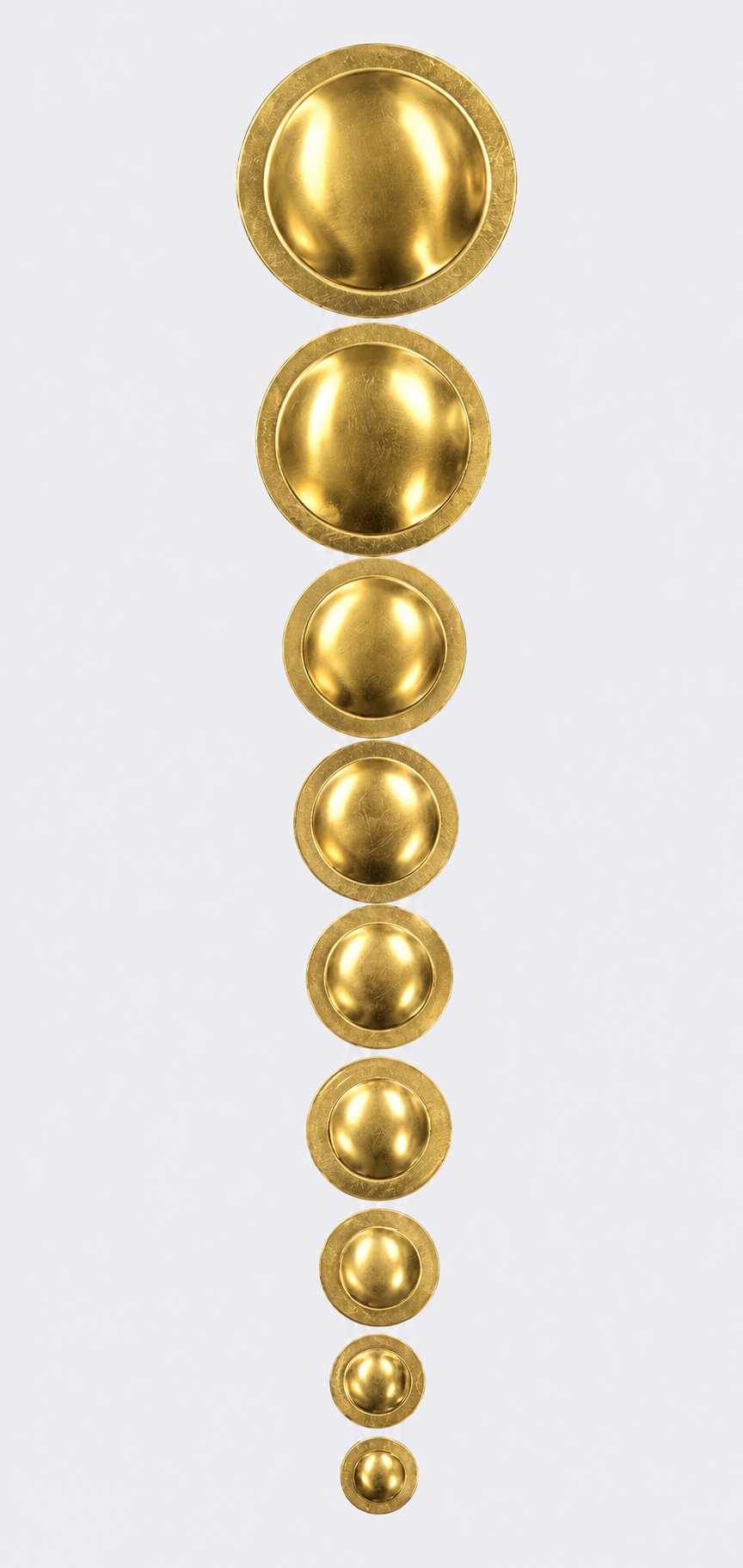Round conchos, round flange dome