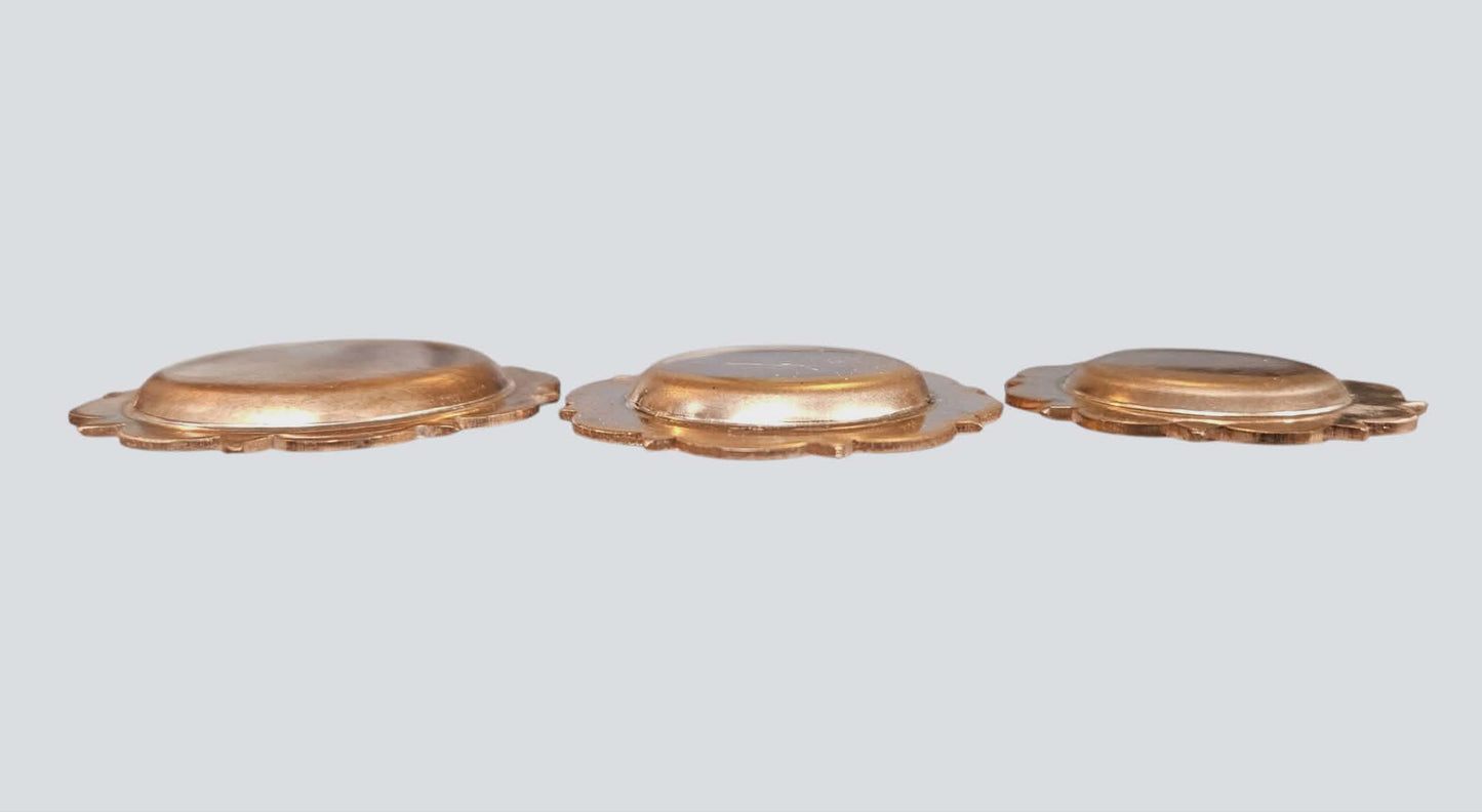 Pico conchos, flat flange domes