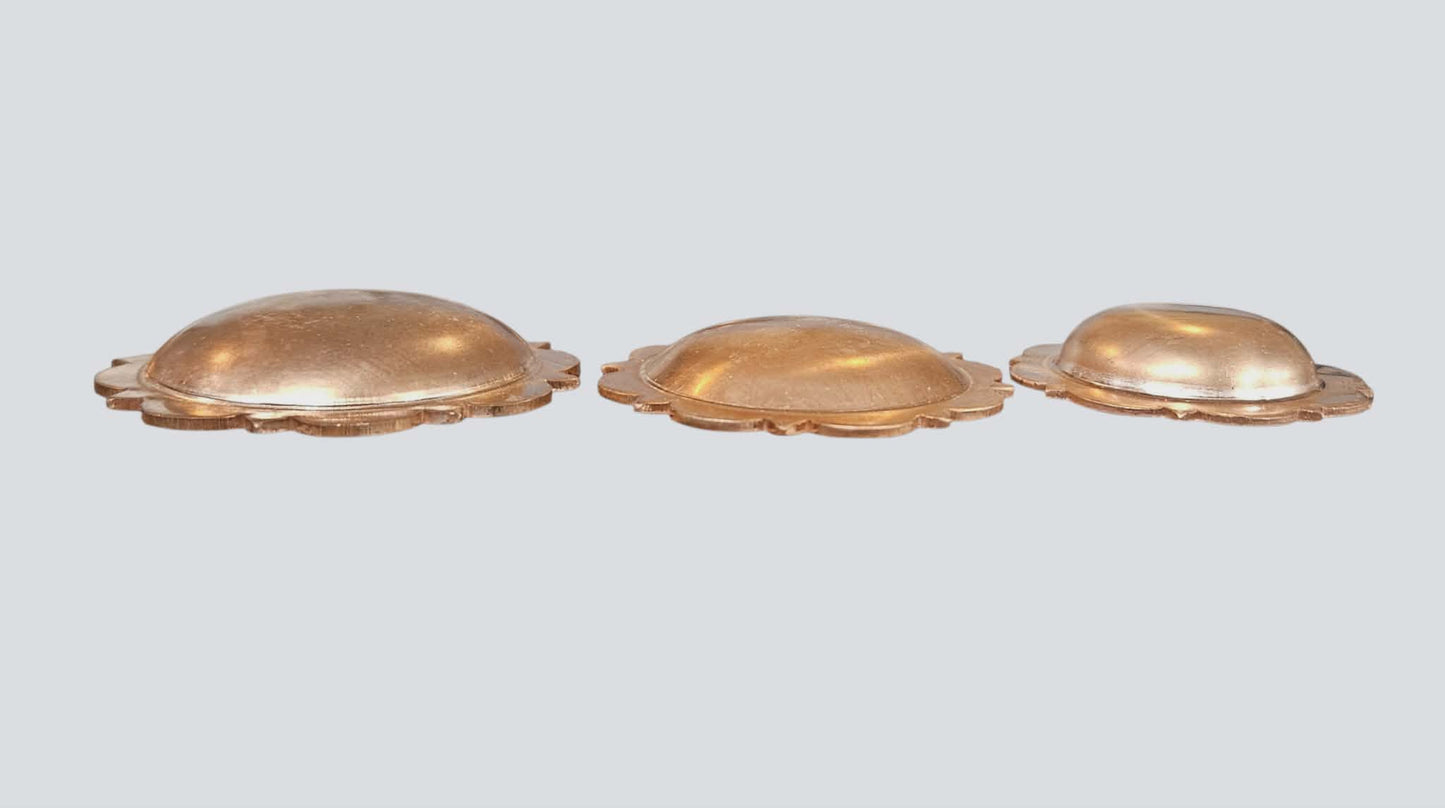 Pico conchos, round flange domes