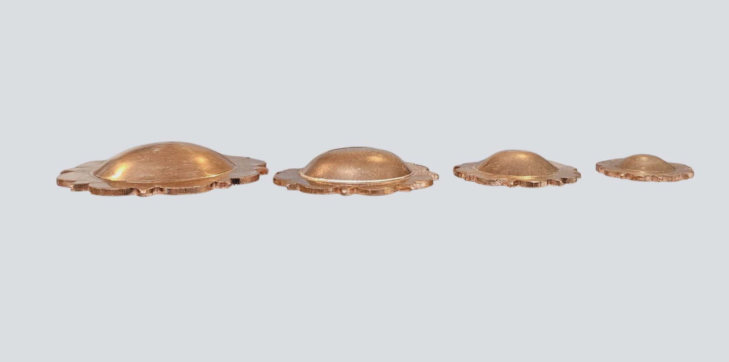 Pico conchos, round flange domes