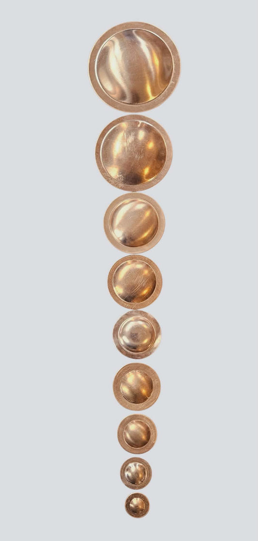 Round conchos, round flange dome