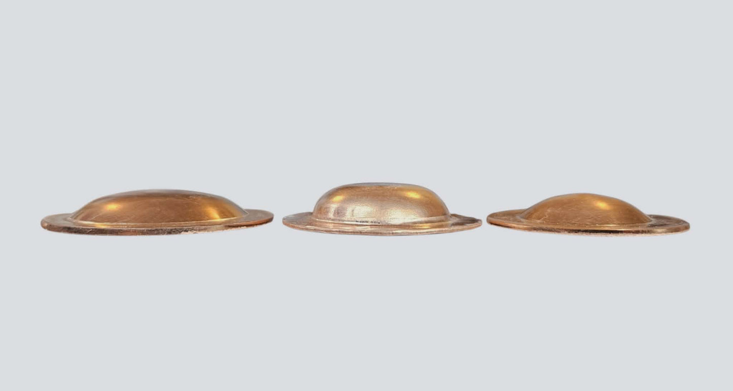 Round conchos, round flange dome